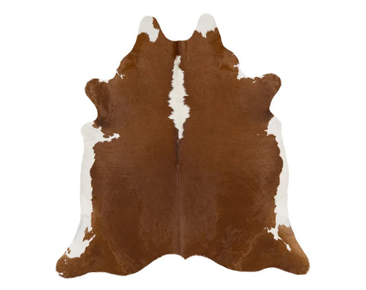 Natural Brazilian Hereford Cowhide - Large